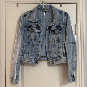 Free People Light Blue Jean Jacket